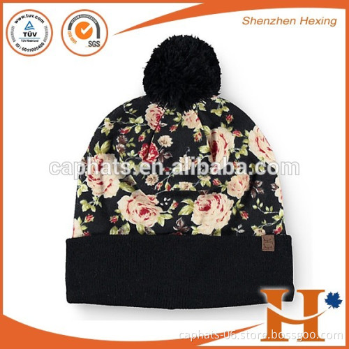 Design your own knit beanie cap from shen factory
